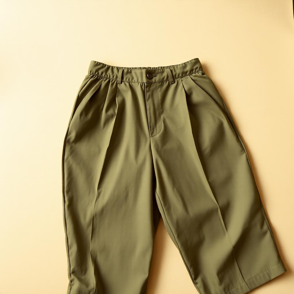 Sunday Pleated Trouser — Olive Wash